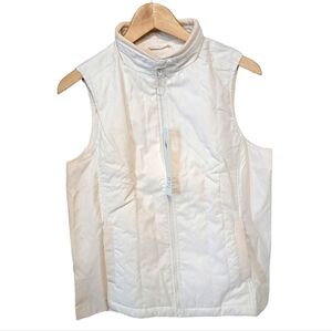 Antigua | Ivory sleevless women's zip up vest ☆NWT Altered☆